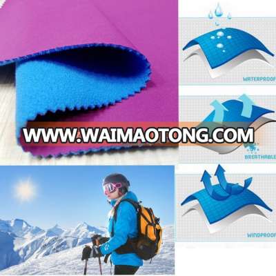 waterproof breathable 3 layer tpu softshell fabric for jacket outdoor